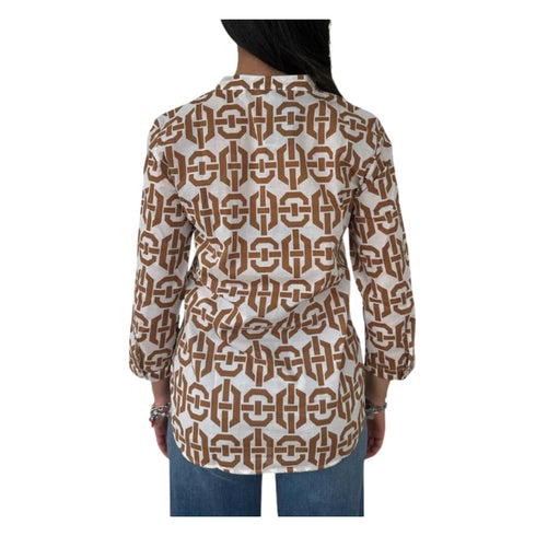 Emme Marella Camicia coreana Camicia Donna coreana a fantasia 42 - Francavilla Moda